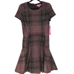 Betsy Johnson NEW dress Size 8 Lined Office Career Midi Stretchy  Cap Sleeves